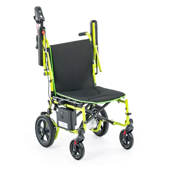 Кресло-коляска с электроприводом MET Compact 15, артикул 20005, суперлегкая, складная, с пультом ДУ для сопровождающих лиц
