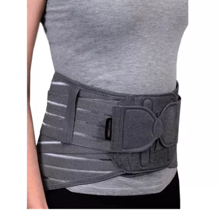 Корсет пояснично-крестцовый ОРТОНИК ПР-314 (стандарт), высота 25 см, 6 гибких ребер жесткости, серый