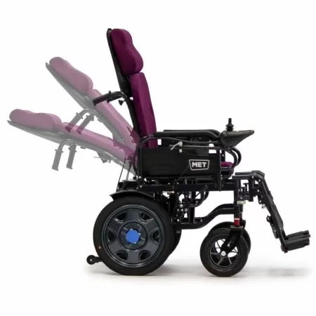Кресло-коляска с электроприводом MET COMFORT 110, артикул 20702, ширина сиденья 44 см, колеса пневматические