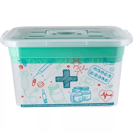 Контейнер для аптечки Домашний доктор 6.5 л 310x200x180 мм в ассортименте 