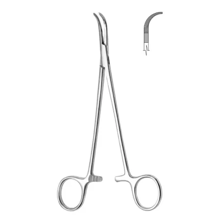 Зажим для желчных протоков изогнутый 190 мм Hilbro 14.0427.19