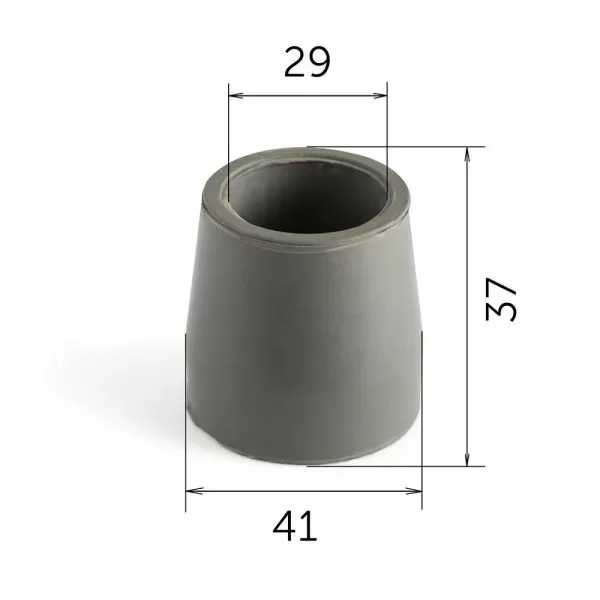 Насадка на костыли Barry Viva 29/GR, 29мм, серая