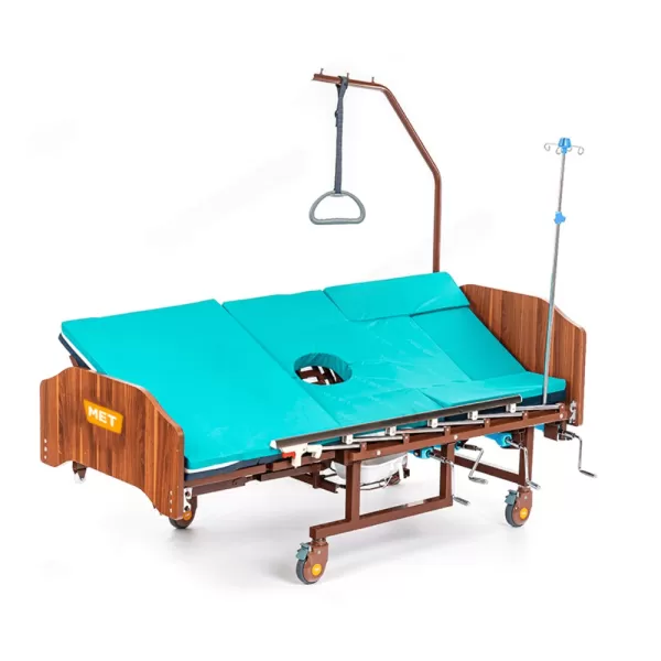 Кровать механическая МЕТ REMEKS, артикул 16742, кардиокресло, туалет, с функцией переворота