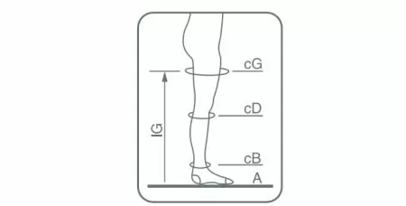 Чулки компрессионные Ergoforma 221 женские 2 класс компрессии с закрытым носком и кружевной резинкой полупрозрачные черные 