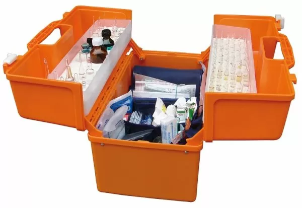 Укладка по приказу 100 МЗ РФ в футляре УМСП-01-Пм/2 с ларингоскопом и 3-мя эндотрах трубками арт 987