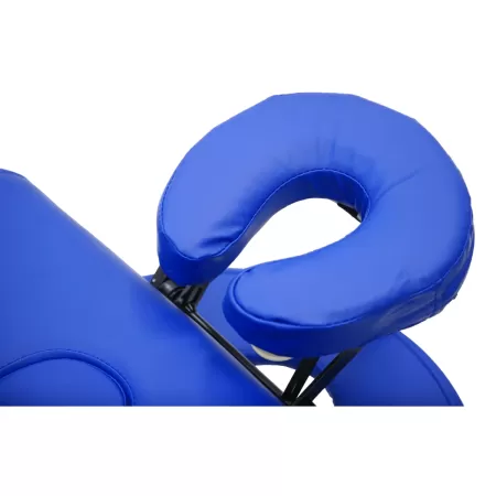 Стол массажный MET Comfort PRO W2, артикул 19027, 2-х секционный складной на буковом каркасе с регулировкой высоты, синий