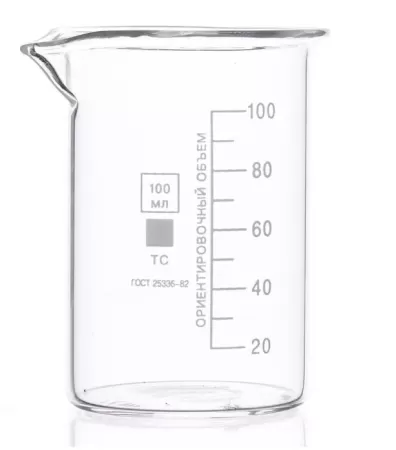 Стакан Н-1-100  низкий с носиком 100 мл стекло МиниМед