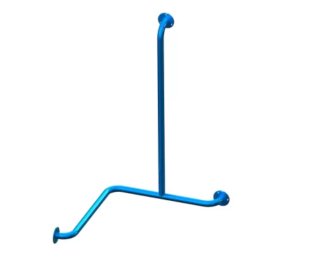 Поручень для инвалидов для ванны трехопорный правый ПВ-10.04.640.640.980