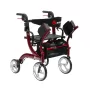 Ходунки-роллаторы ORTONICA XR101 с функцией трансформации в кресло-каталку, красные