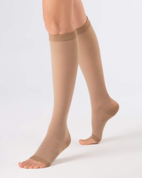 Гольфы компрессионные OFA BAMBERG Classic унисекс с открытым носком 1 класс компрессии цвет бежевый 