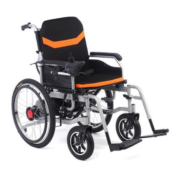Кресло-коляска с электроприводом MET COMFORT 21, артикул 20574, ширина сиденья 46 см, колеса пневматические