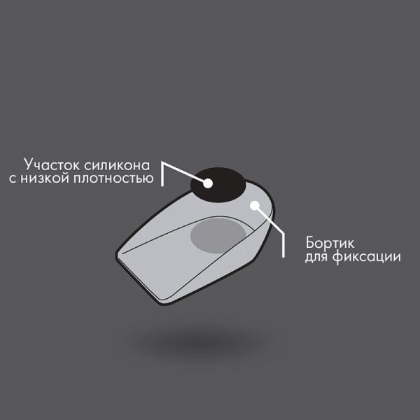 Подпяточник ортопедический силиконовый Comforma С 2406 с бортиком, пара 