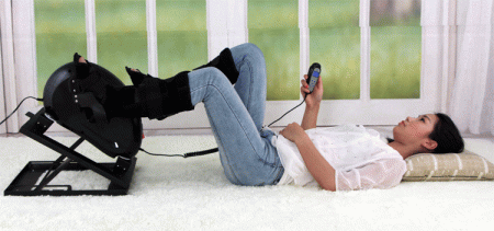 Простой педальный тренажер Mini Bike с электроприводом с подъемным основанием LY-901-FMB